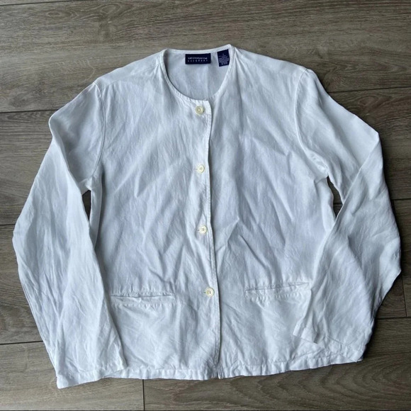 Liz Claiborne Liz Sport Linen Button Down Jacket - Picture 3 of 16